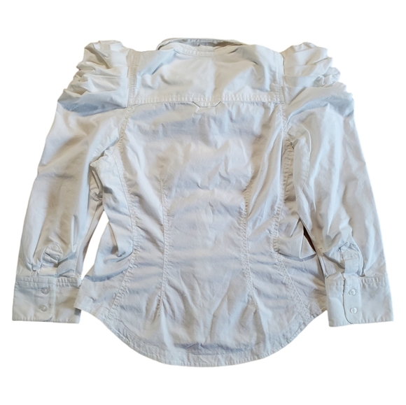 Bryon Lars Beauty Mark Structured Blouse, White, Fitted, Size 8 - Picture 2 of 2